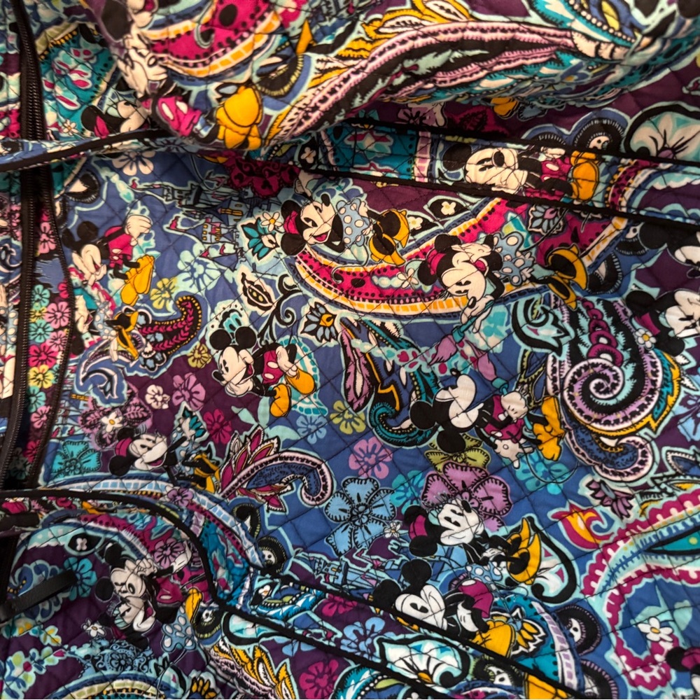 Vera Bradley Disney Quilted Paisley Duffel Bag in Blue & Purple - Picture 3 of 5